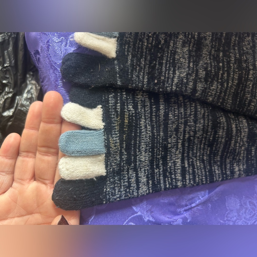 Toe socks vintage blue white and gray - Picture 4 of 4